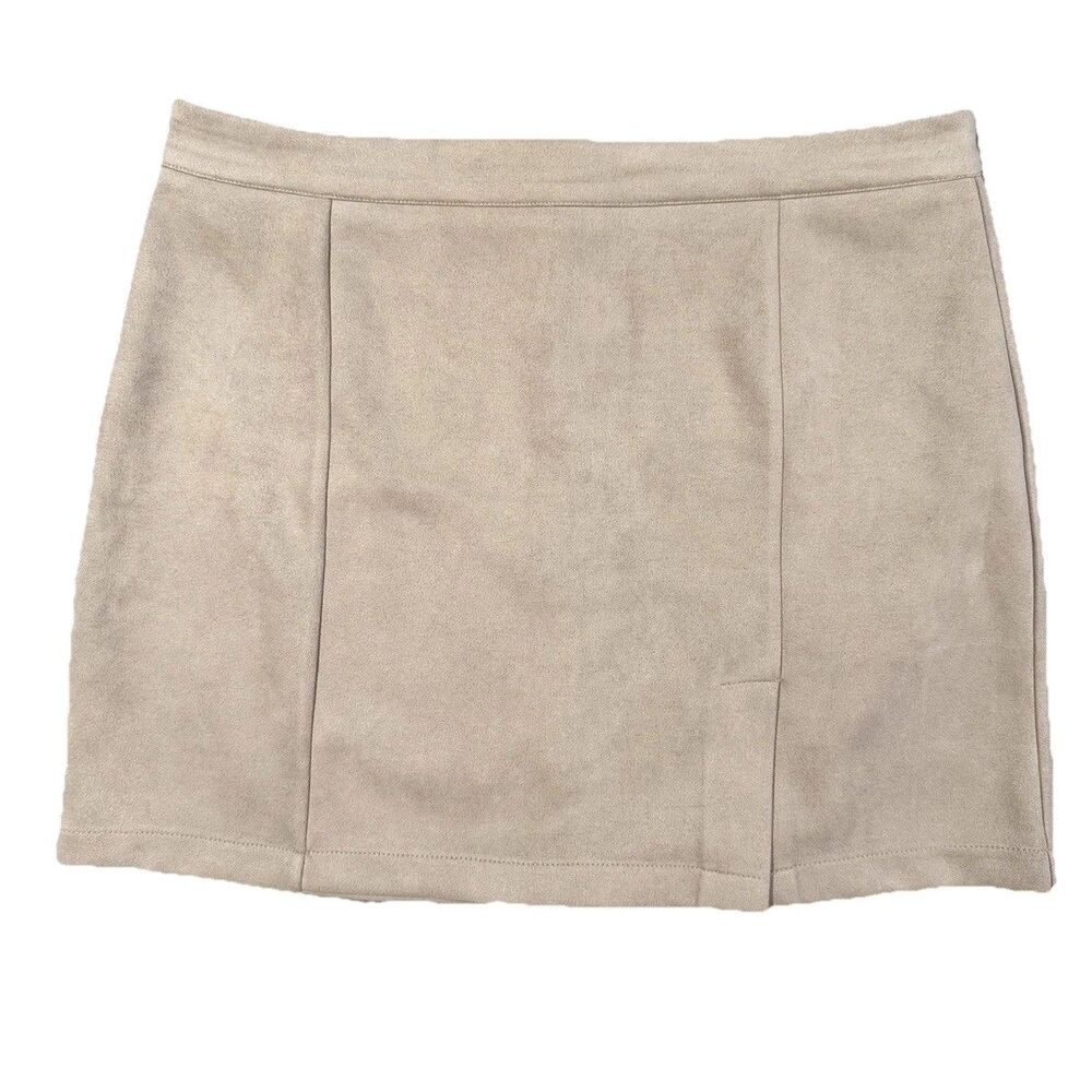 ✅Indigo Rein Mini Skirt Tan Suede Size 13 Women’s EUC Y2K Vintage Preppy 90s Old